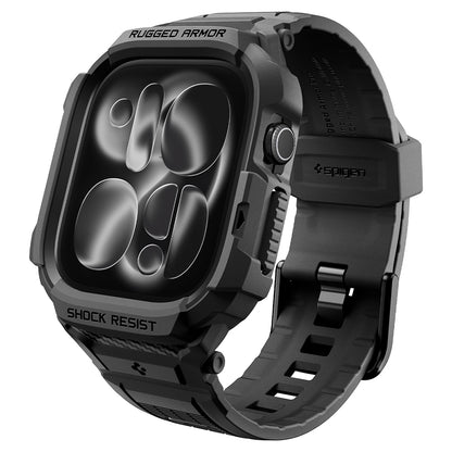 Custodia Spigen Rugged Armor Pro per Apple Watch Series 12 42mm, Nero Opaco ACS11883