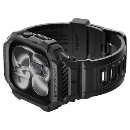 Custodia Spigen Rugged Armor Pro per Apple Watch Series 12 42mm, Nero Opaco ACS11883