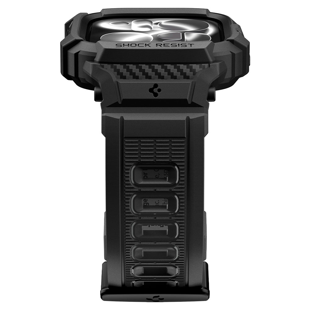 Custodia Spigen Rugged Armor Pro per Apple Watch Series 12 42mm, Nero Opaco ACS11883