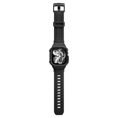 Custodia Spigen Rugged Armor Pro per Apple Watch Series 12 42mm, Nero Opaco ACS11883