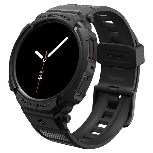 Spigen Rugged Armor Pro Case for Samsung Galaxy Watch8 40mm, Matte Black ACS10005