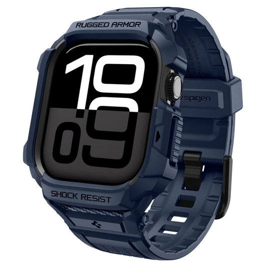 Custodia Spigen Rugged Armor Pro V2 per Apple Watch Series 10 / 11 42mm, Blu Navy ACS10495