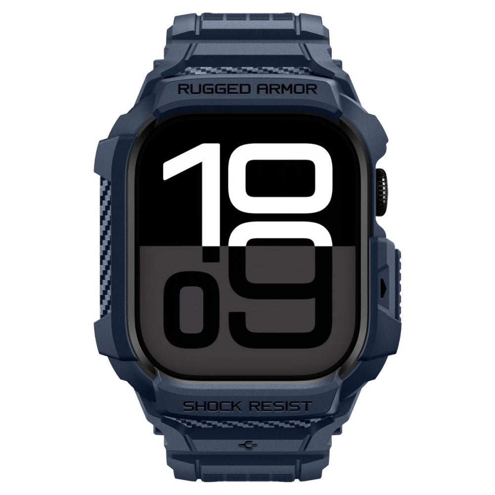 Custodia Spigen Rugged Armor Pro V2 per Apple Watch Series 10 / 11 42mm, Blu Navy ACS10495