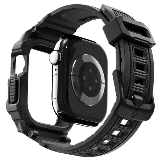 Custodia Spigen Rugged Armor Pro V2 per Apple Watch Series 10 / 11 42mm, Nera Opaca ACS10494