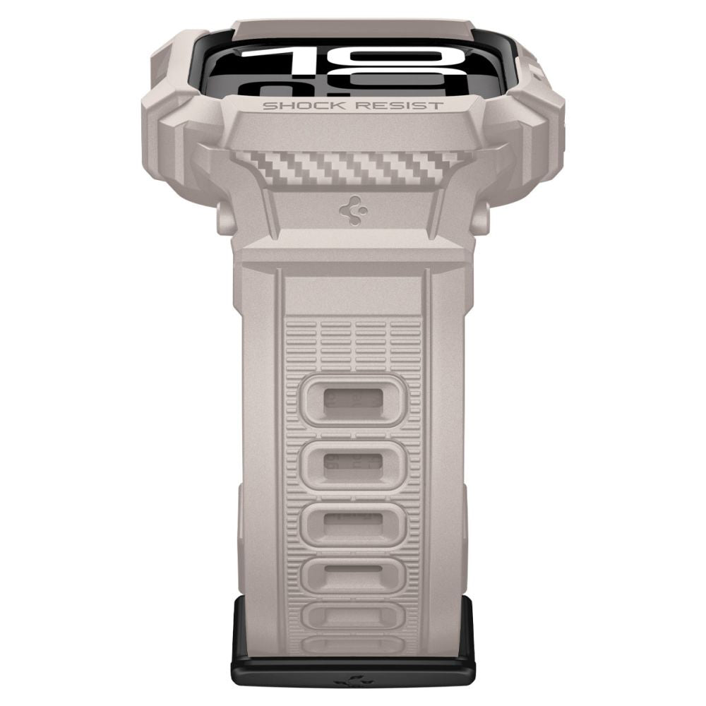 Custodia Spigen Rugged Armor Pro V2 per Apple Watch Series 10 / 11 46mm, Beige ACS10506