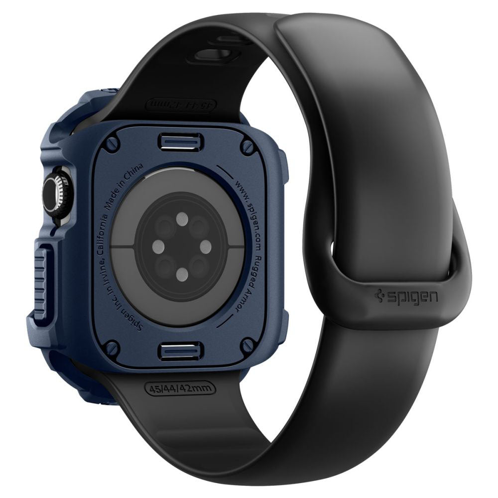 Custodia Spigen Rugged Armor V2 per Apple Watch Series 10 / 11 42mm, Blu Navy