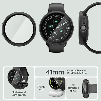 Custodia Spigen Thin Fit 360 per Google Pixel Watch Series da 41 mm, nera ACS11750