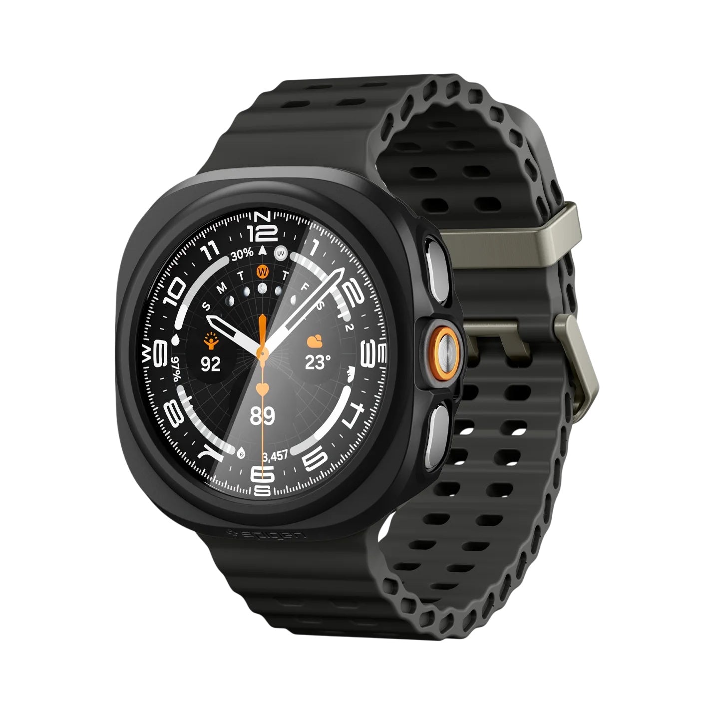 Custodia Spigen Thin Fit 360 per Samsung Galaxy Watch Ultra2, Nera ACS11609