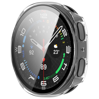 Custodia Tech-Protect Defense per Samsung Galaxy Watch 9 / Watch8 44mm, Set 2 pezzi, Nera / Trasparente