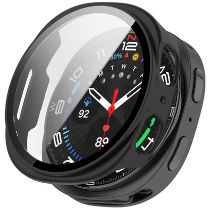 Custodia Tech-Protect Defense per Samsung Galaxy Watch 9 / Watch8 44mm, Set 2 pezzi, Nera / Trasparente