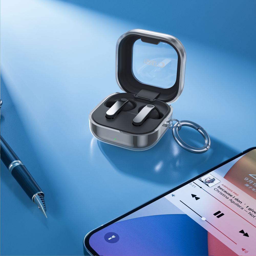 Custodia Tech-Protect Flexair per Samsung Galaxy Buds4 / Buds4 Pro, Trasparente