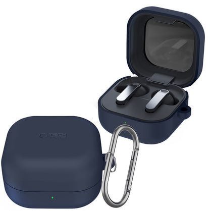Custodia Tech-Protect Silicone Hook per Samsung Galaxy Buds4 / Buds4 Pro, Blu Navy