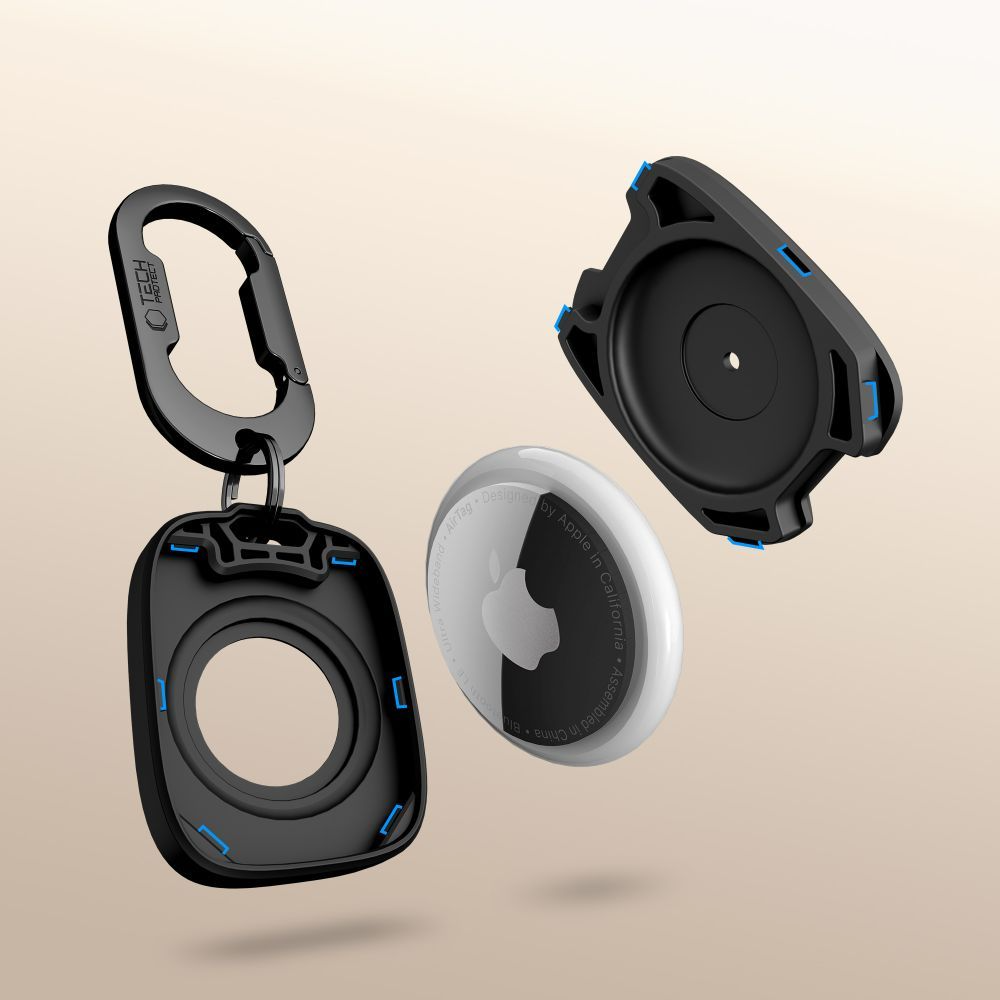 Custodia Tech-Protect Velar per Apple AirTag, Nera