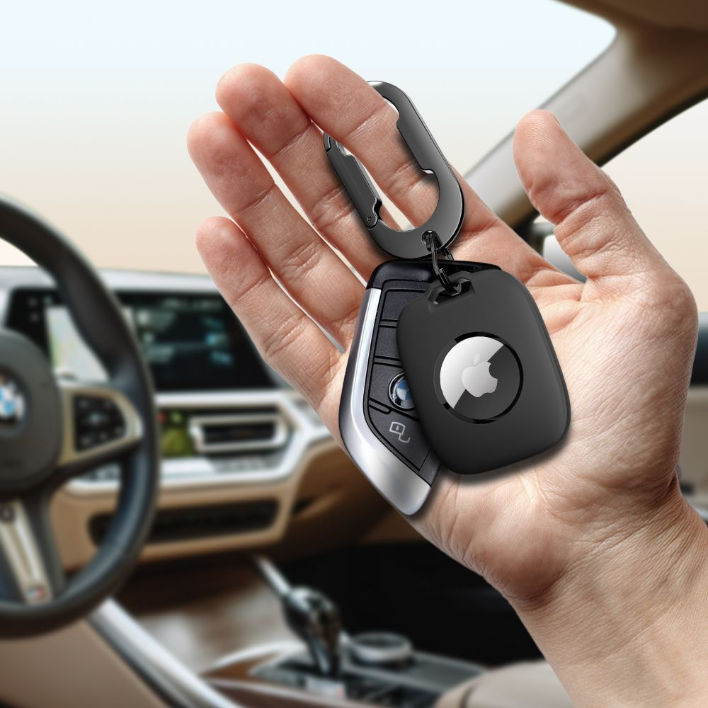 Custodia Tech-Protect Velar per Apple AirTag, Nera