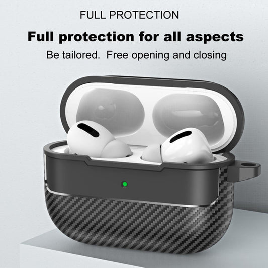 Custodia Techsuit CarbonFiber per Apple AirPods Pro 3, Nera