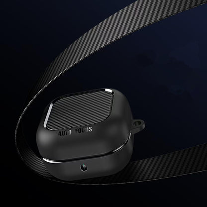 Custodia Techsuit CarbonFiber per Samsung Galaxy Buds4 / Buds4 Pro, Nera