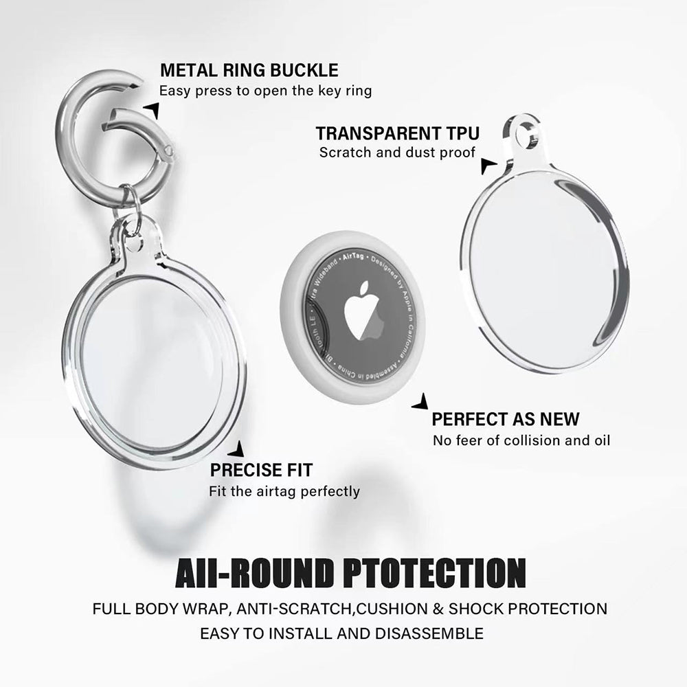 Custodia Techsuit CT15 per Apple AirTag, Trasparente