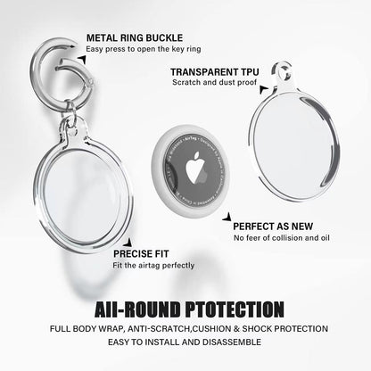 Custodia Techsuit CT15 per Apple AirTag, Trasparente