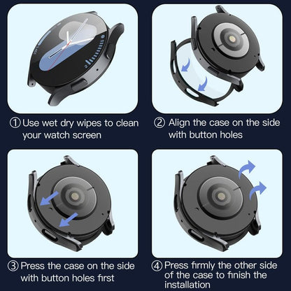 Custodia Techsuit Defense360 Pro per Samsung Galaxy Watch7 44mm, Nera