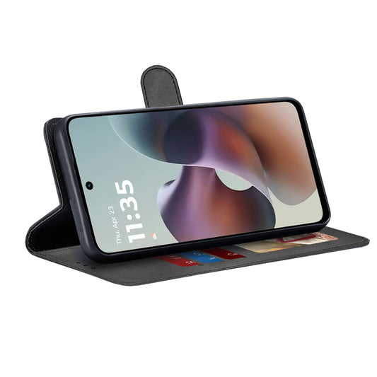 Custodia per Motorola Moto G56, Techsuit, Diary Book, Nera