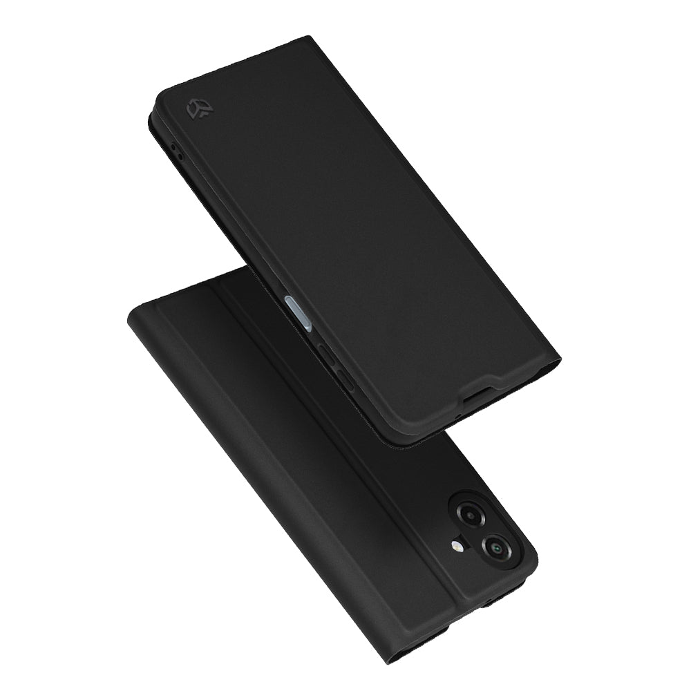 Custodia per Samsung Galaxy A07 4G A075, Techsuit, Magskin Book, Nera