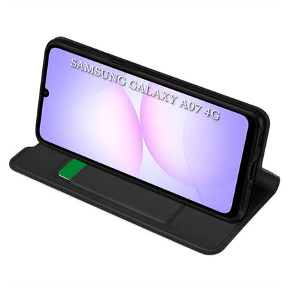 Custodia per Samsung Galaxy A07 4G A075, Techsuit, Magskin Book, Nera