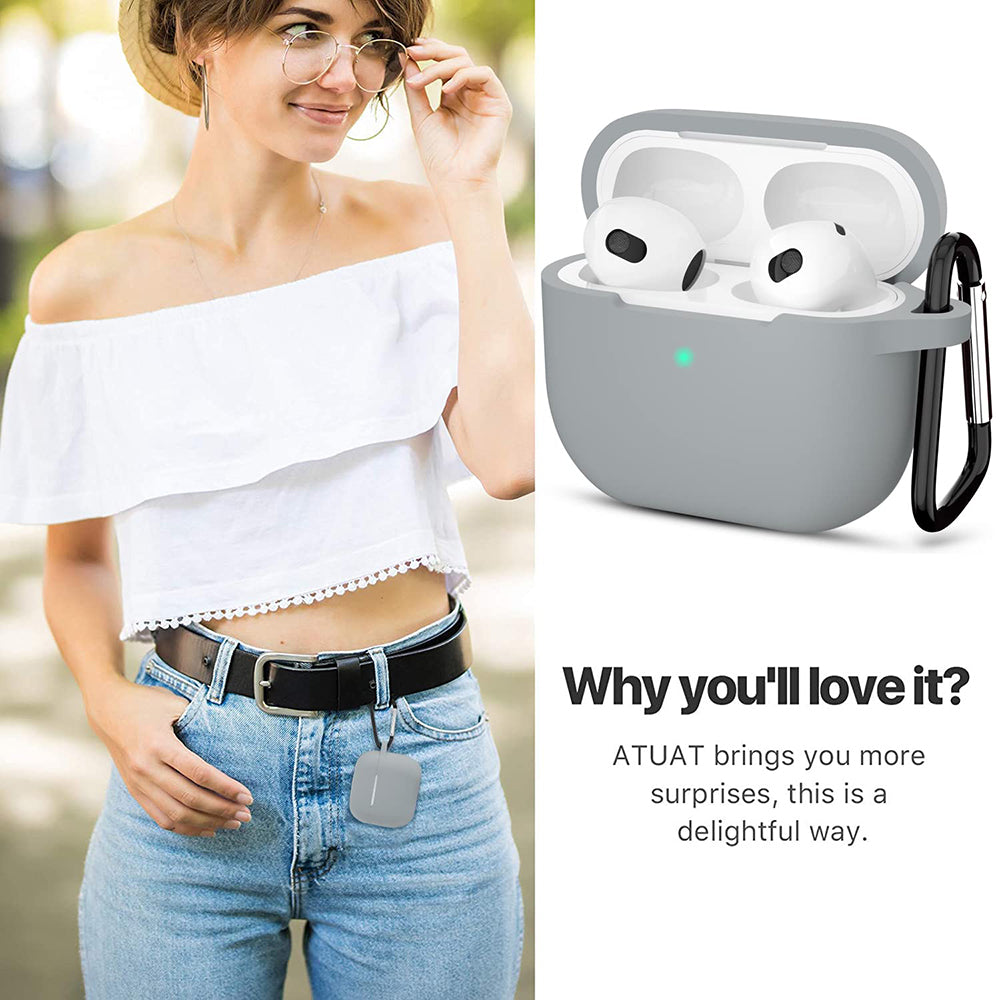 Custodia Techsuit Silicone per Apple AirPods 3, Viola