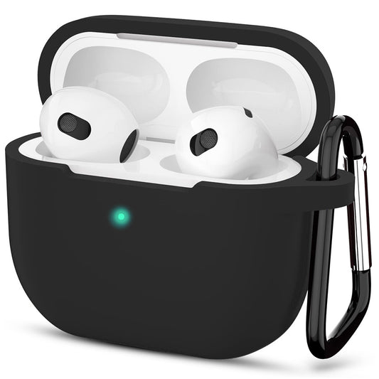 Custodia Techsuit Silicone per Apple AirPods 3, Nera