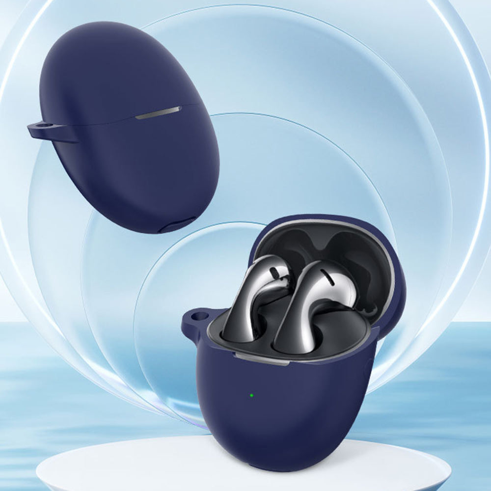 Custodia Techsuit Silicone per Huawei FreeBuds 5, Nera