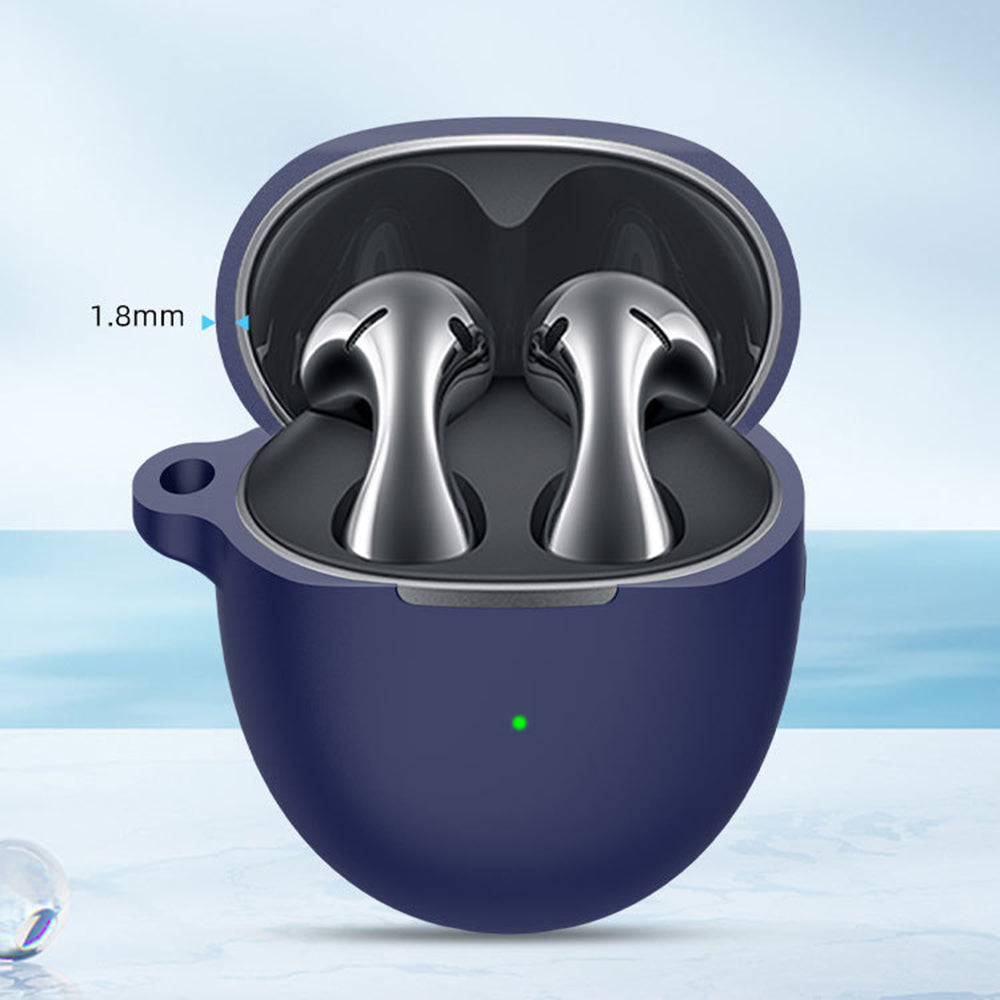 Custodia Techsuit Silicone per Huawei FreeBuds 5, Nera