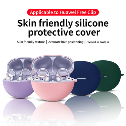 Custodia Techsuit Silicone per Huawei FreeClip, Nera