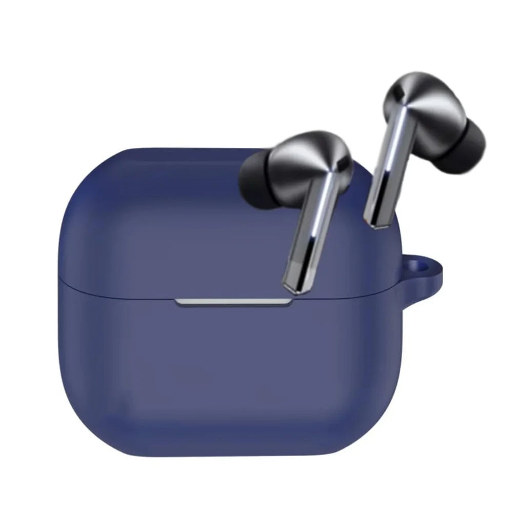 Custodia Techsuit Silicone per Samsung Galaxy Buds3 FE / Buds3 Pro / Buds3, Blu Navy