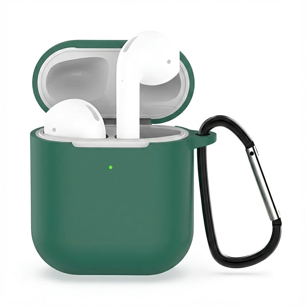 Custodia Techsuit Silicone per Apple AirPods Gen 1 / Gen 2, Verde Scuro