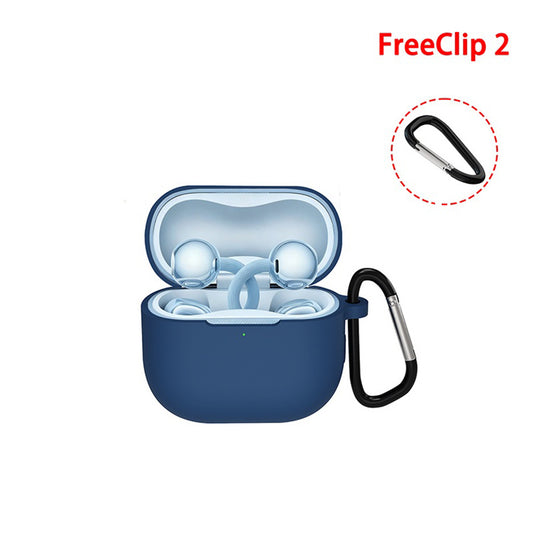 Custodia Techsuit Silicone per Huawei FreeClip 2, Nera