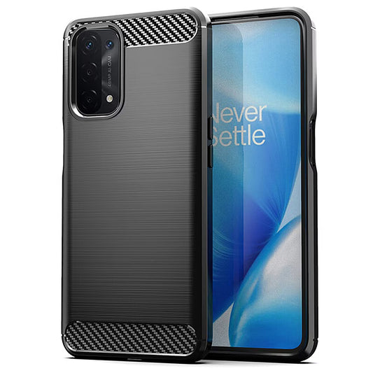 Custodia per Oppo A74 5G / A54 5G / A93 5G, OEM, Carbonio, Nera
