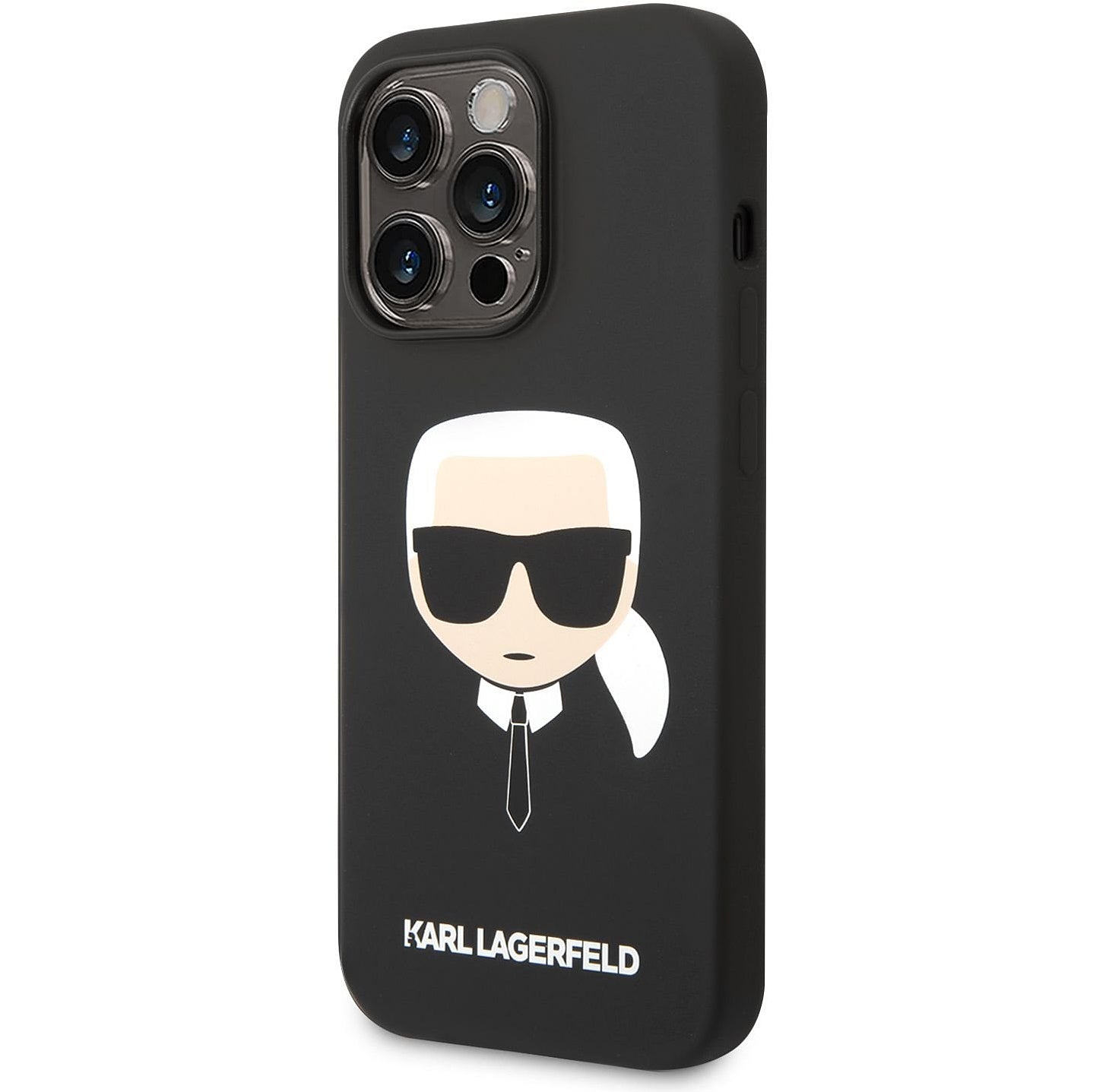 MagSafe Case for Apple iPhone 14 Pro, Karl Lagerfeld, Silicone Karl Head, Black