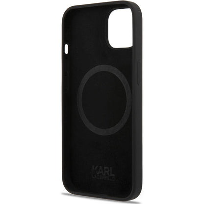 Custodia MagSafe per Apple iPhone 14 Plus, Karl Lagerfeld, Silicone Karl & Choupette, Nera