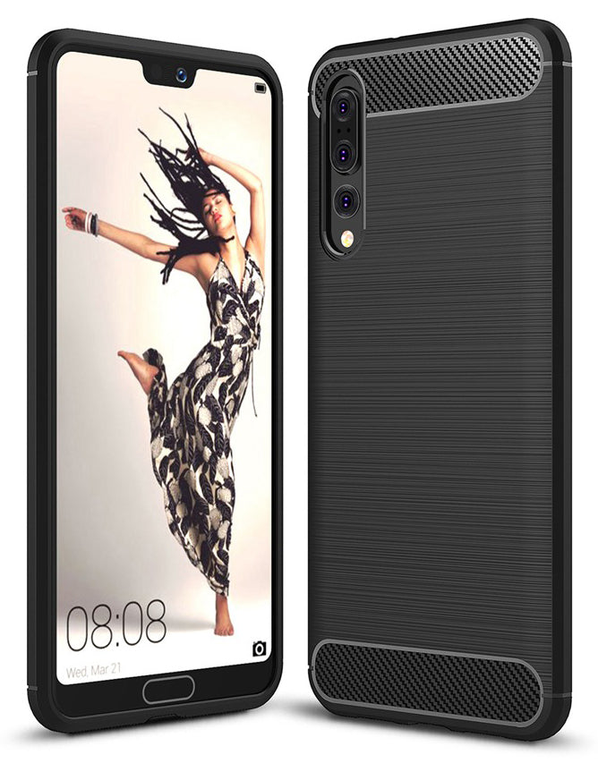 Custodia per Huawei P20 Pro, OEM, Carbonio, Nera