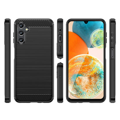 Custodia per Samsung Galaxy A14 A145 / A14 5G A146, OEM, Carbonio, Nera