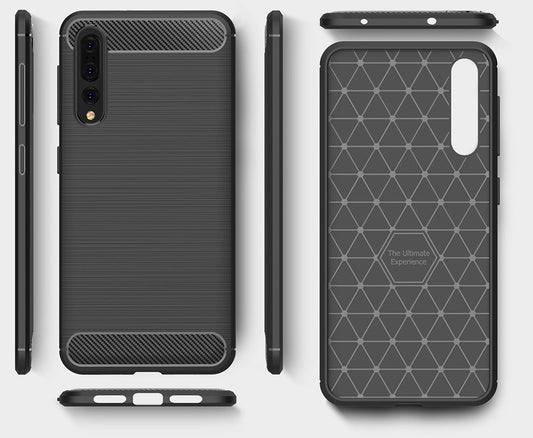Custodia per Huawei P20 Pro, OEM, Carbonio, Nera