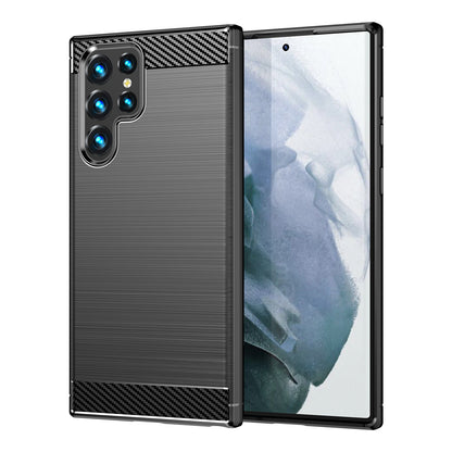 Custodia per Samsung Galaxy S22 Ultra 5G S908, OEM, Carbonio, Nera