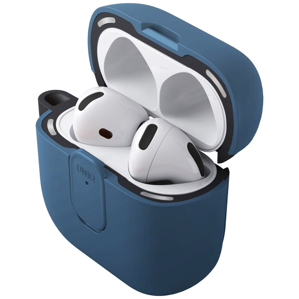 Custodia UNIQ Clyde per Apple AirPods 4, Blu Nero