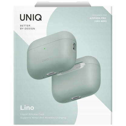 Custodia UNIQ Lino per Apple AirPods Pro 3, Verde Menta