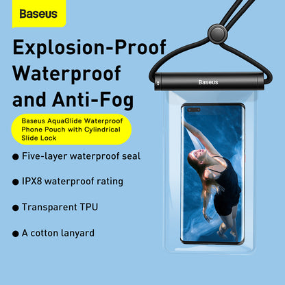 Custodia Universale Waterproof, Baseus, AquaGlide Cylindrical, Bianca P60263701213-00