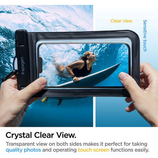 Custodia Universale Waterproof per Telefono 3.5inch - 7inch, Spigen, A601, Nera AMP04525