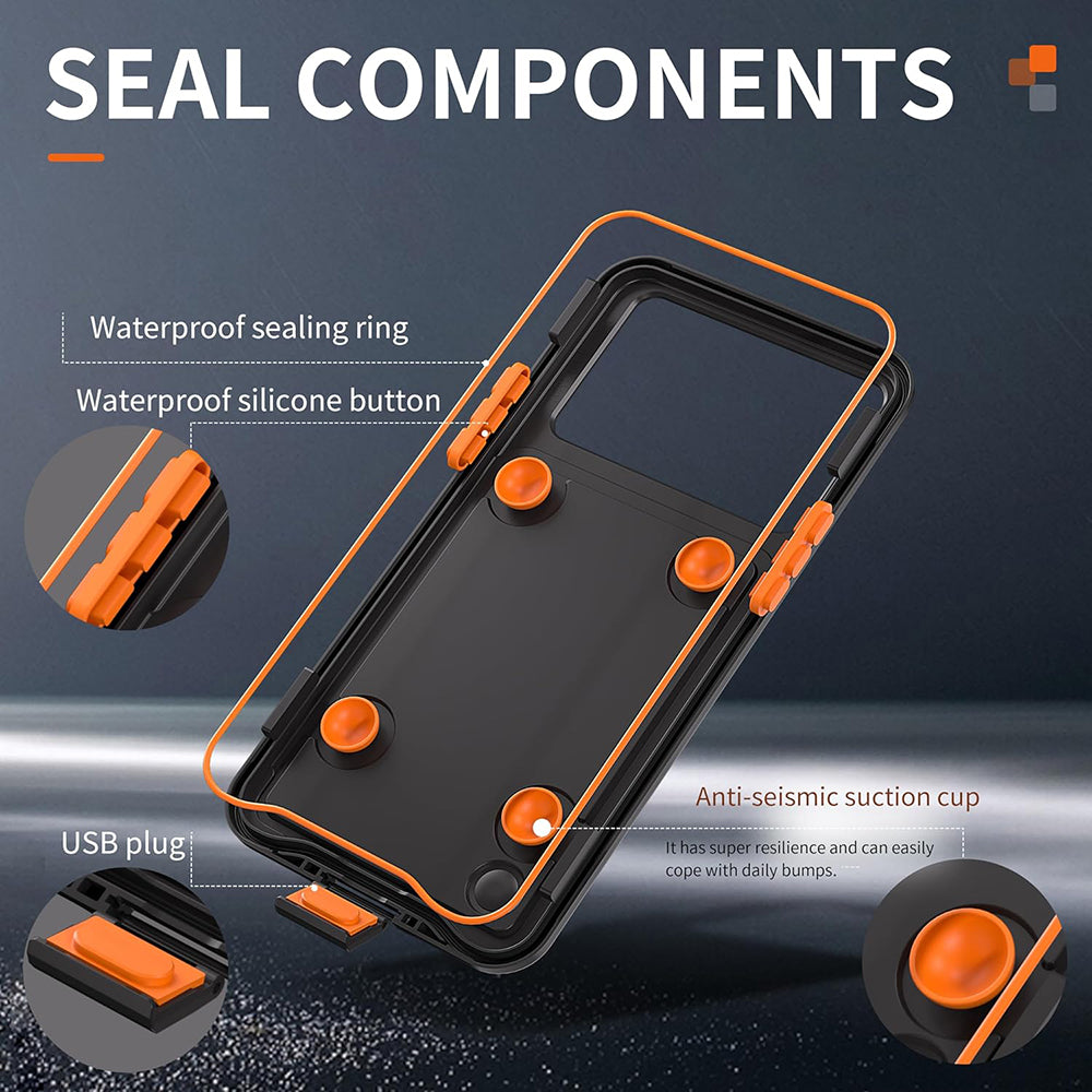 Custodia Universale Waterproof per Telefono max. 6.7 pollici, ShellBox, AirBox, Nera