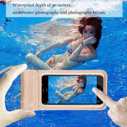 Universal Waterproof Case for Phone max. 6.8inch, Techsuit, TWC1, Gold