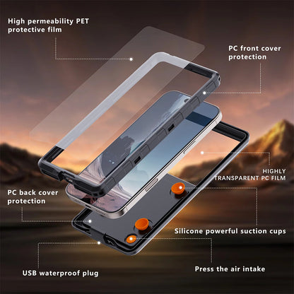Custodia Universale Waterproof per Telefono max. 6,9 pollici, ShellBox, AirBox, Nera