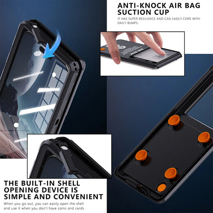 Custodia Universale Waterproof per Telefono max. 6,9 pollici, ShellBox, AirBox, Nera