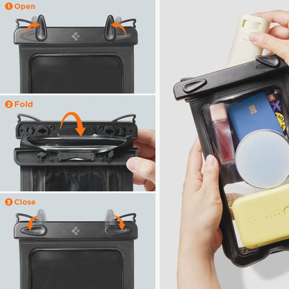 Custodia Universale Waterproof per Telefono max. 6.9inch, Spigen, A603, Nera ACS09745